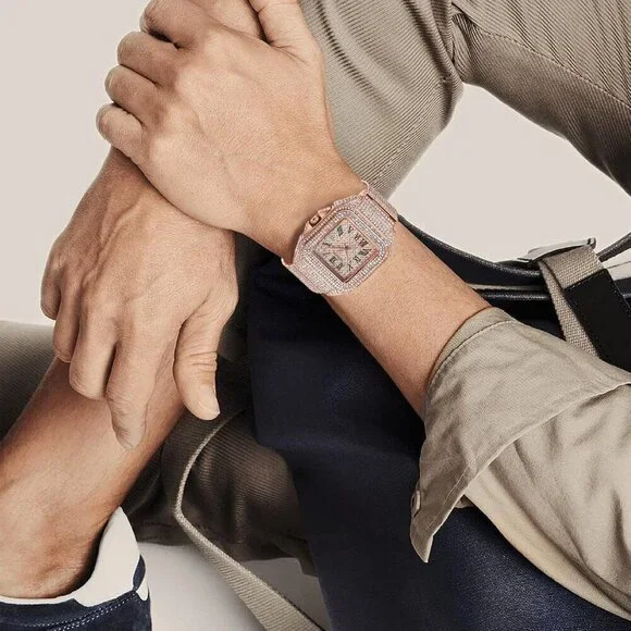 ✨ Gosasa Analog Quartz Men Gold Fashion Crystal Stainless Bracelet Wristwatch - Picture 3 of 9